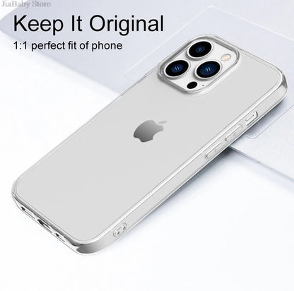 Coque ultra-fine en silicone transparente souple pour iPhone 14.