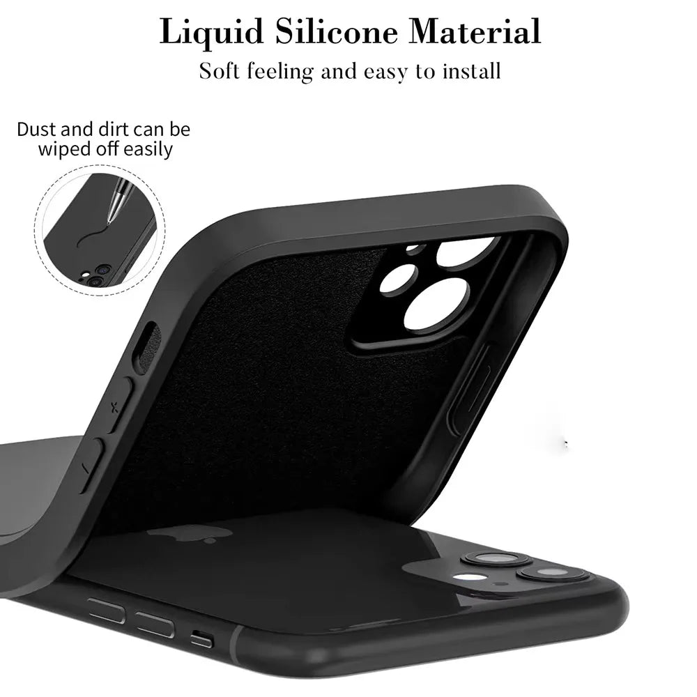 Coque noir ultra-fine pour iPhone 11, en silicone souple.